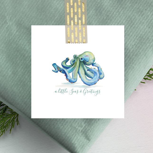 Carte De Correspondance Mini Octopus Noël (Créateur téléchargé)