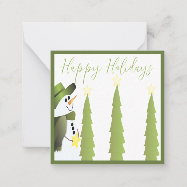 Carte De Correspondance Mini Snowman au format papier (Devant)