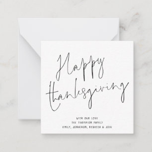 Carte De Correspondance MINI TAILLE Élégante Bon thanksgiving Script