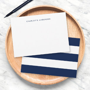 Carte De Correspondance Minimalisme Moderne - Rayures Blanches & Couleur P