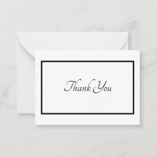 Carte De Correspondance Minimalist Thank You Card