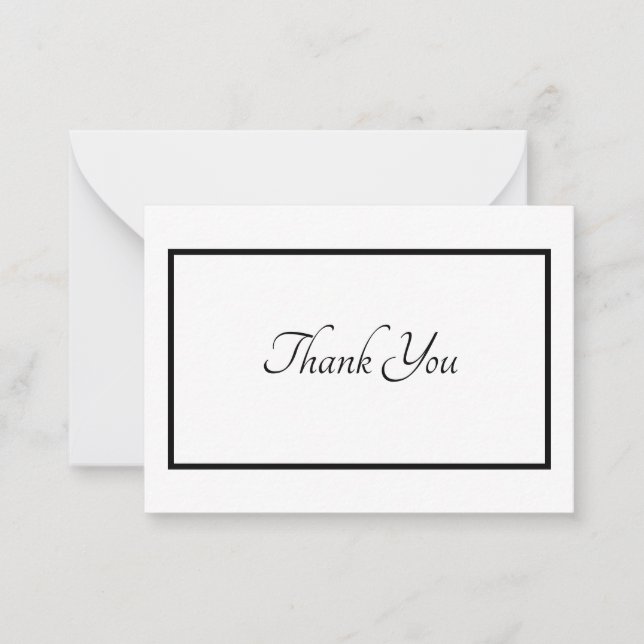 Carte De Correspondance Minimalist Thank You Card (Devant)