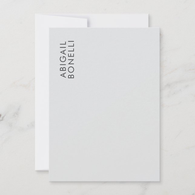 Carte De Correspondance Minimaliste moderne professionnel nom simple propr (Devant)