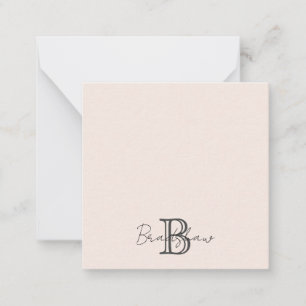 Carte De Correspondance Minimaliste moderne rose pâle