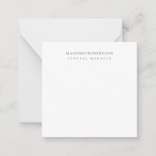 Carte De Correspondance Minimaliste Moderne Simple