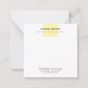 Carte De Correspondance Minimaliste Moderne Simple Uni