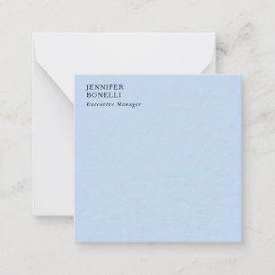 Carte De Correspondance Minimaliste moderne tendance bleu pâle professionn