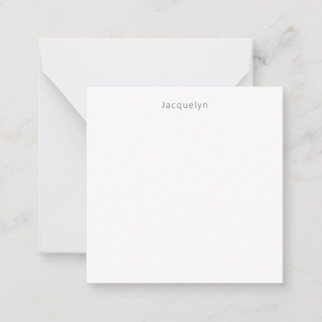 Carte De Correspondance Minimaliste Professionnel Plain Élégant Nom Modern (Devant)