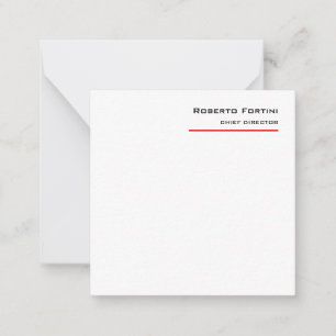 Carte De Correspondance Minimaliste rouge clair moderne