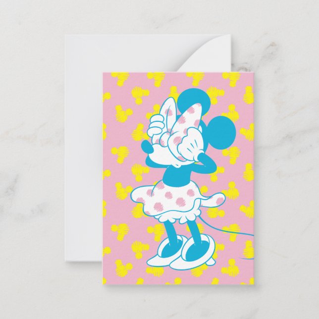 Carte De Correspondance Minnie Mouse Photo Valentin Cache-Cache (Devant)