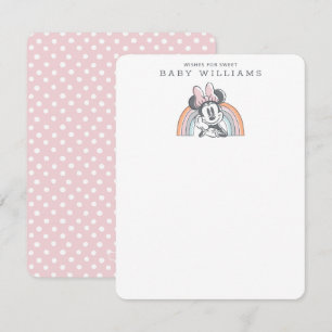 Carte De Correspondance Minnie Mouse Rainbow Watercolor Baby shower