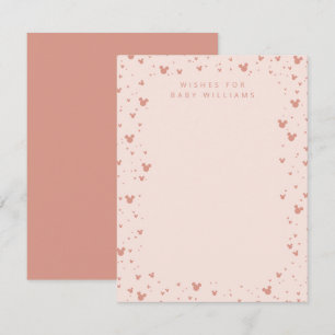 Carte De Correspondance Minnie Souris Confetti Baby shower fille