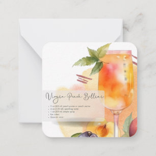 Carte De Correspondance Mocktail Peach Bellini & Piña Colada Party Favoris
