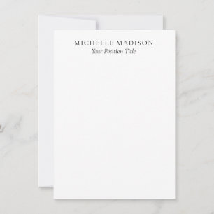Carte De Correspondance Mode Nom Propre Minimaliste Tendance Professionnel