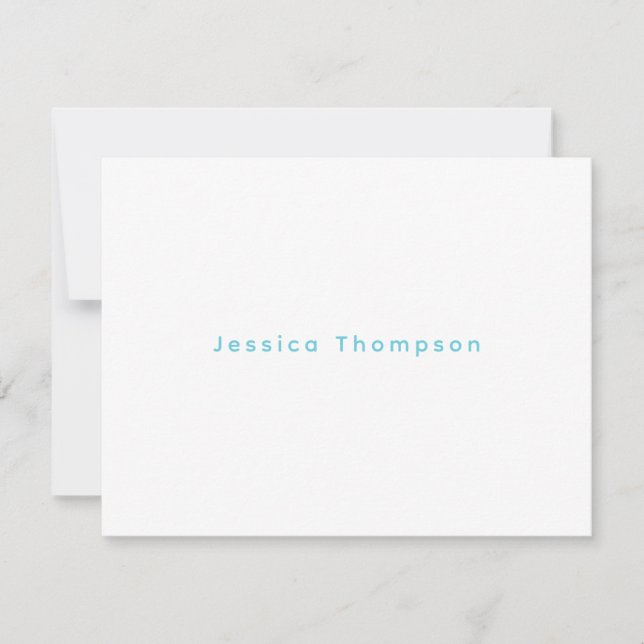 Carte De Correspondance Modern Elegant Plain Simple Professional Name (Devant)