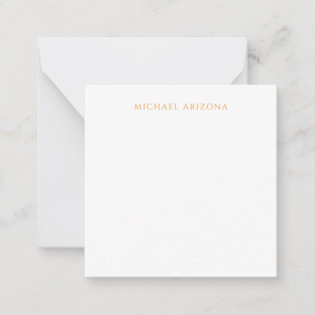 Carte De Correspondance Modern Minimalist Simple Plain Own Name (Devant)