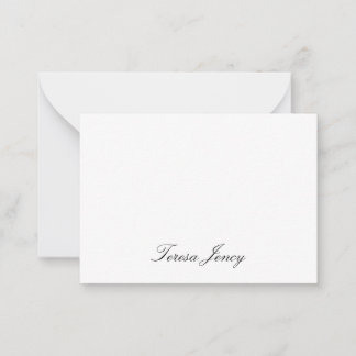 Carte De Correspondance Modern Monogram | Minimal Handwritten Script 