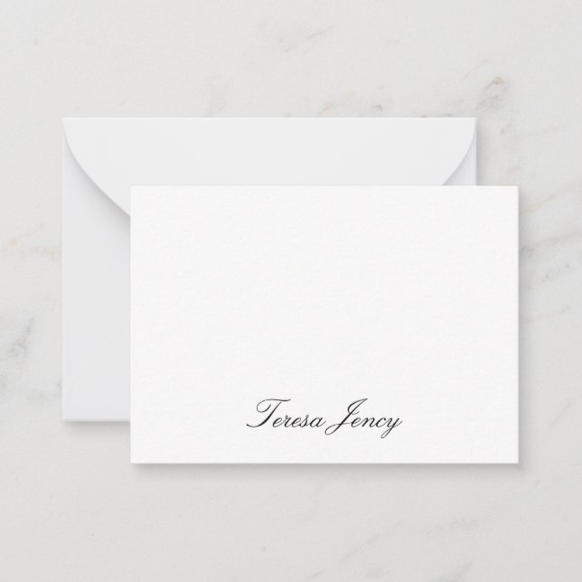 Carte De Correspondance Modern Monogram | Minimal Handwritten Script  (Devant)