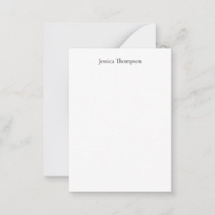 Carte De Correspondance Moderne élégant Plain Simple Professionnel