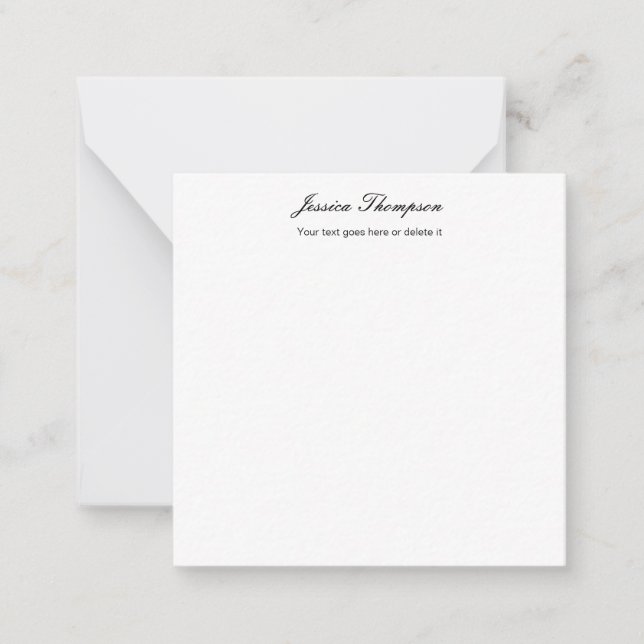 Carte De Correspondance Moderne élégant Plain Simple Professionnel (Devant)