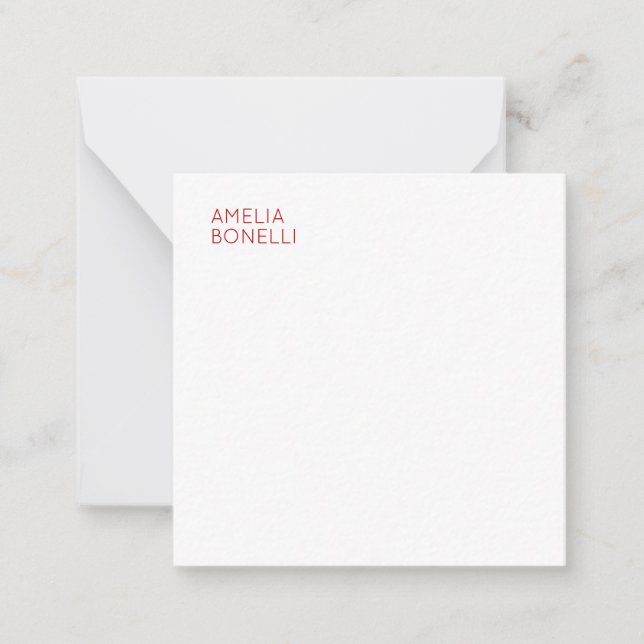 Carte De Correspondance Moderne minimaliste Professionnel Blanc clair (Devant)