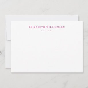 Carte De Correspondance Moderne minimaliste Professionnel Magenta Rose