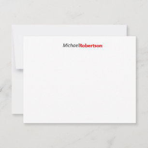 Carte De Correspondance Moderne Professionnel minimaliste simple