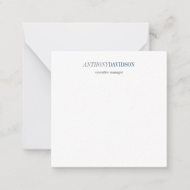 Carte De Correspondance Moderne Professionnel minimaliste simple (Devant)
