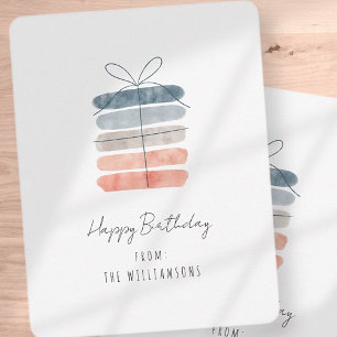 Carte De Correspondance Moderne Simple Chic Joyeux voeux d'anniversaire
