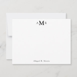 Carte De Correspondance Moderne Simple Numéro 3 Monogramme Entreprise init