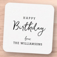 Moderne simple Preppy Happy Anniversaire Salutatio
