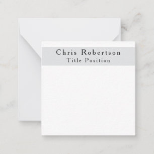 Carte De Correspondance Moderne Simple Uni Noir Gris Blanc Minimaliste