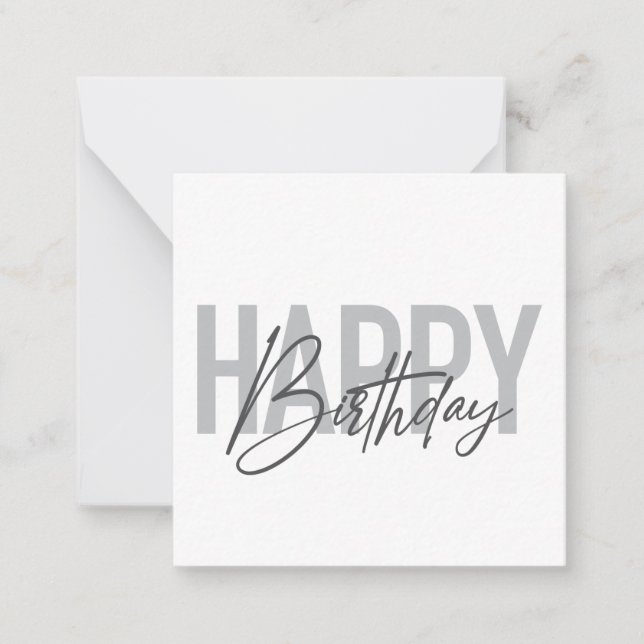 Carte De Correspondance Moderne, simple, urbain, cool Joyeux anniversaire (Devant)