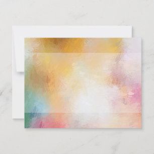 Carte De Correspondance Moderne tendance élégant Art Abstrait coloré Blanc
