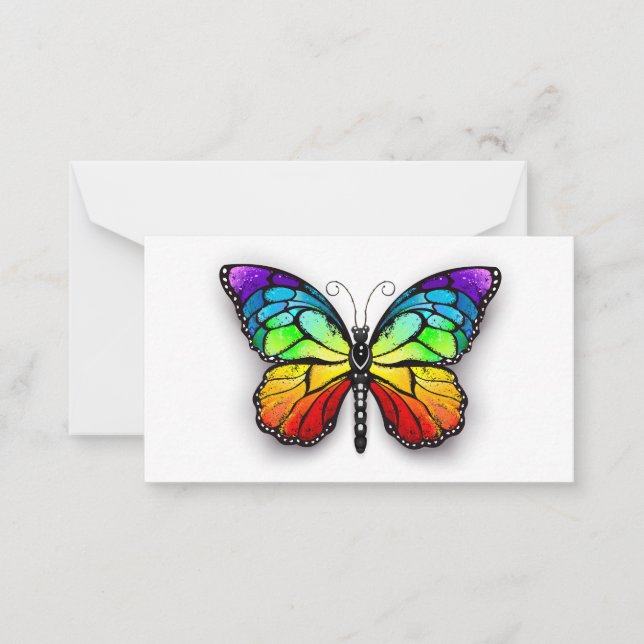 Carte De Correspondance Monarque papillon arc-en-ciel (Devant)