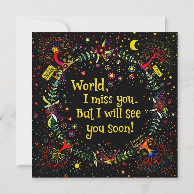 Carte De Correspondance "Monde, je te manque" Inspiribilité (Devant)