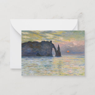 Carte De Correspondance Monet - Le Manneport, Falaise à Etretat, coucher d