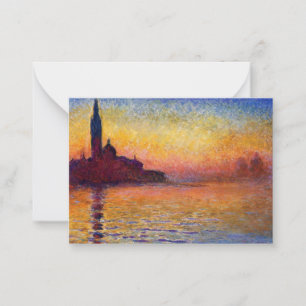 Carte De Correspondance Monet - San Giorgio Maggiore au crépuscule