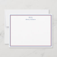 Monogramme bleu marine Bourgogne