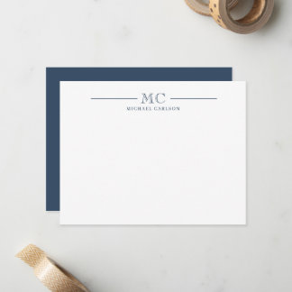 Carte De Correspondance Monogramme classique Hommes