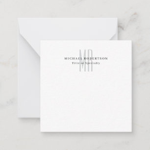 Carte De Correspondance Monogramme Classique Professionnel Minimaliste Sim