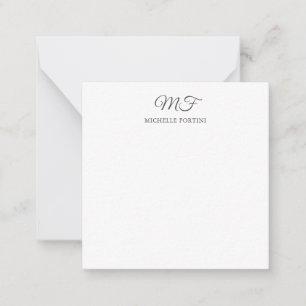 Carte De Correspondance Monogramme classique professionnel simple