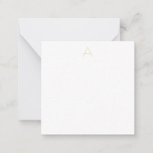 Carte De Correspondance Monogramme couleur or professionnel personnalisé