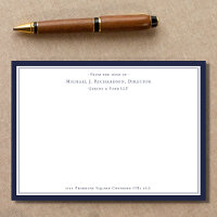 Monogramme d'affaires bleu marine du bureau de