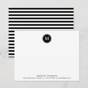 Carte De Correspondance Monogramme de cercle classique professionnel - Ban