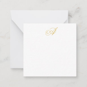 Carte De Correspondance Monogramme de couleur or professionnel classique i