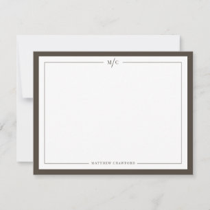 Carte De Correspondance Monogramme de Mens