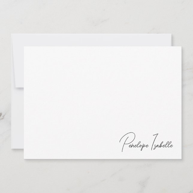 Carte De Correspondance Monogramme de script minimal (Devant)