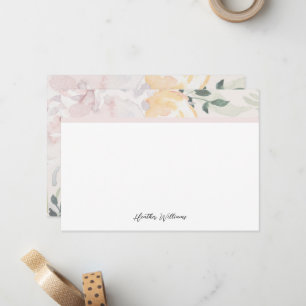 Carte De Correspondance Monogramme Floral