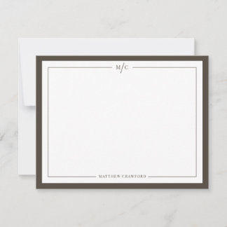 Carte De Correspondance Monogramme Homme